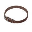 Zoo One ошейник из натуральной кожи для собак, 10 мм*20-28 см, пряжка ролик НИКЕЛЬ, (КОРИЧНЕВЫЙ)