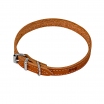 Zoo One ошейник из натуральной кожи для собак , 10 мм*20-28 см, пряжка ролик НИКЕЛЬ, (РЫЖИЙ)