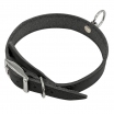 Zoo One ошейник из натуральной кожи для собак , 18 мм*20-31 см, пряжка 12 мм литая НИКЕЛЬ, (ЧЁРНЫЙ)