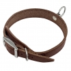 Zoo One ошейник из натуральной кожи для собак , 18 мм*20-31 см, пряжка 12 мм литая НИКЕЛЬ, (КОРИЧНЕВЫЙ)