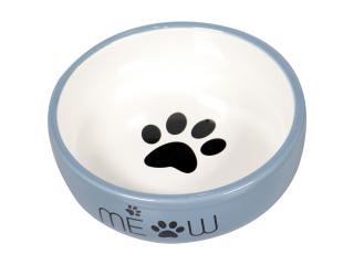 Mr.Kranch миска керамическая для кошек MEOW 380 мл синяя