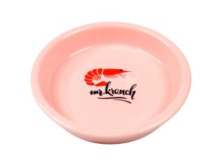 Mr.Kranch  миска керамическая для кошек 200 мл Креветочка розовая