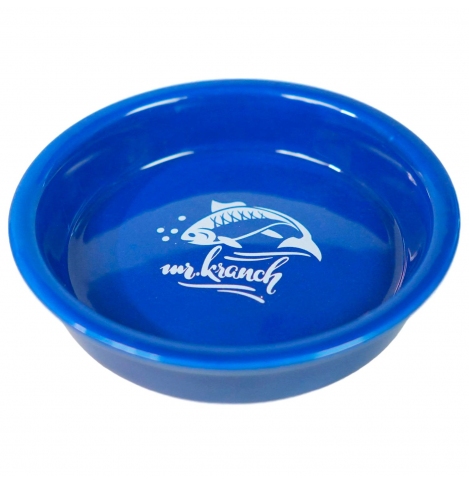 Mr.Kranch миска керамическая для кошек 200 мл Форель синяя