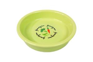 Mr.Kranch миска керамическая для кошек 200 мл Овощи салатовая