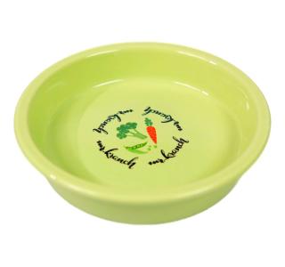 Mr.Kranch миска керамическая для кошек 200 мл Овощи салатовая