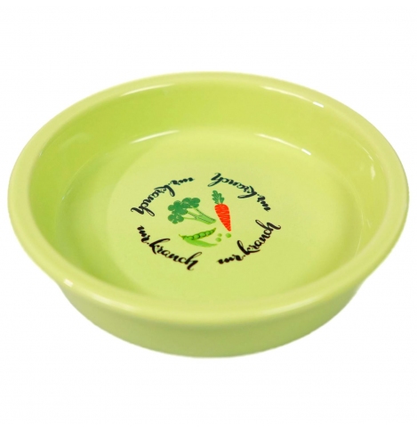 Mr.Kranch миска керамическая для кошек 200 мл Овощи салатовая