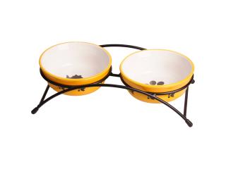 Mr.Kranch миски на подставке для собак и кошек двойные 2x290 мл оранжевые