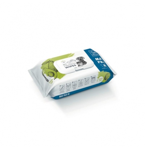 M-PETS очищающие салфетки для животных, аромат авокадо, 80 шт