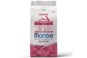 Monge Dog Speciality Line Monoprotein All Breeds Beef and Rice для взрослых собак всех пород, из говядины с рисом 2,5кг