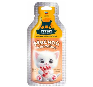 TiTBiT Лакомство для кошек Коктейль мясной, 15г