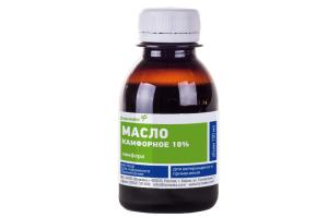 Масло камфорное 10 %, фл. 100 мл