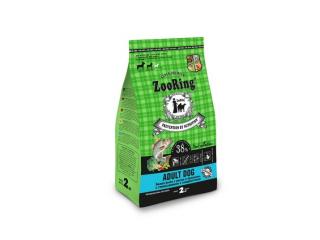 ZOORING ADULT DOG Сухой корм для взрослых собак всех пород склонных к аллергии. Белая Рыба с рисом и брокколи, 2кг