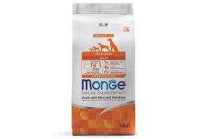 Monge Dog Speciality Line Monoprotein для взрослых собак всех пород из утки с рисом и картофелем, 2,5кг
