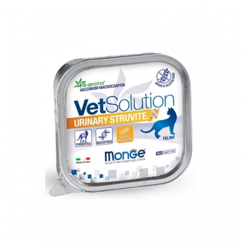 Monge VetSolution Cat Urinary Struvite Уринари Струвит Диетический корм для кошек при заболеваниях мочеполовой системы и струвитном течении МКБ, 100г