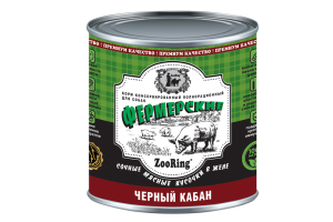 ZOORING Чёрный кабан Корм консервированный полнорационный для собак всех пород, 850г