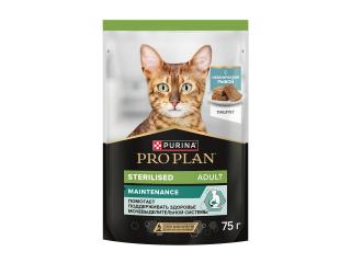 PRO PLAN Sterilised MAINTENANCE Влажный корм для взрослых стерилизованных кошек, паштет с океанической рыбой, 75г