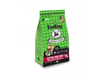 ZOORING Active Dog Сухой корм для для молодых и взрослых активных собак крупных пород. Мясо молодых бычков и рис с глюкозамином и хондроитином, 2кг