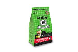 ZOORING Adult Dog Сухой корм для собак средних и крупных пород. Мясной рацион. Говядина, рис с яблоками с глюкозамином и хондроитином, 2кг