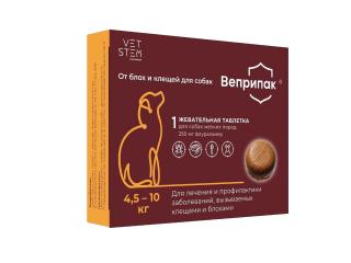 ВЕПРИПАК 250 мг таблетки для собак 4,5-10 кг, (1 таб./уп.)
