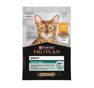 PRO PLAN Влажный корм (пауч) для взрослых кошек, с курицей в соусе, 85 г