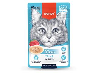 Wanpy Cat Дополнительный консервированный корм пауч для кошек тунец в собственному соку 70 г