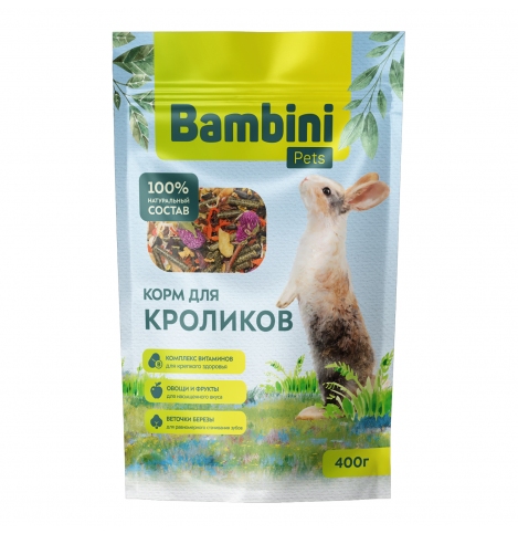 Bambini Pets Корм для кроликов, 400 г