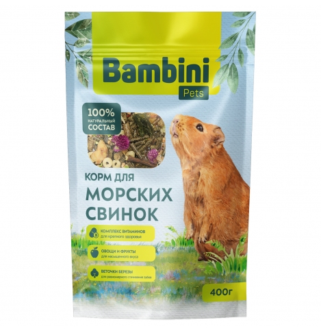 Bambini Pets Корм для морских свинок, 400 г