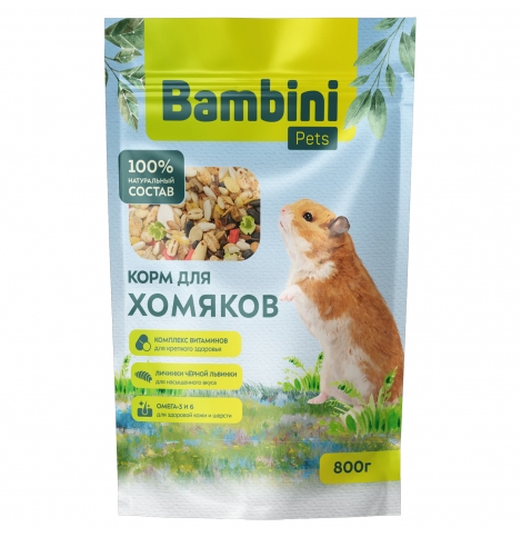 Bambini Pets Корм для хомяков, 400 г