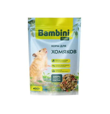 Bambini Pets Корм для хомяков, 400 г