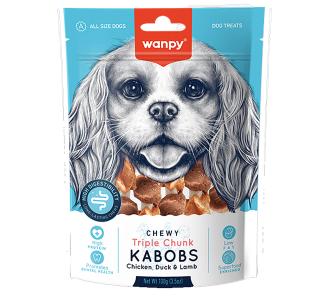 Wanpy Dog Лакомство для собак «мясные шашлычки на жевательной шпажке», 100 г