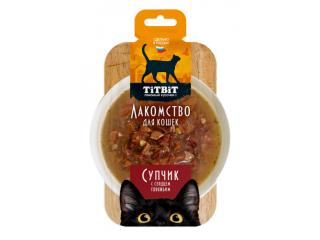 TiTBiT Супчик с сердцем говяжьим лакомство для кошек 55 г