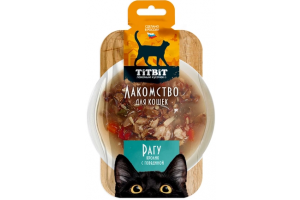TiTBiT Рагу кролик с говядиной лакомство для кошек 55 г