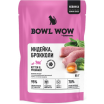 BOWL WOW Влажный корм для котят и беременных кошек, кусочки в желе: индейка, брокколи, 85 г