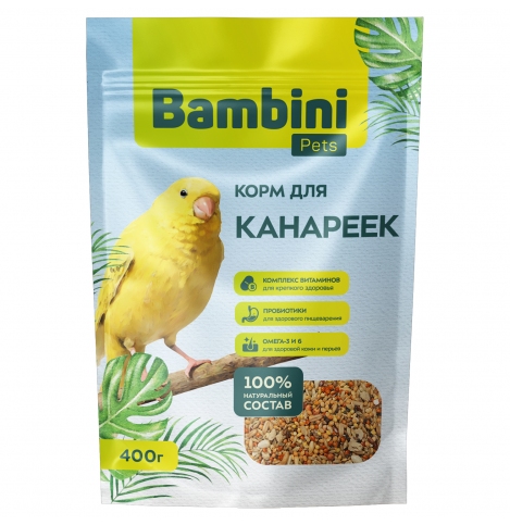 Bambini Pets Корм для канареек, 400 г