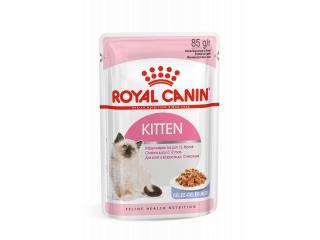 Royal Canin Kitten (в желе) Консервированный корм для котят в период второй фазы роста в возрасте до 12 месяцев (мелкие кусочки в желе), 85г