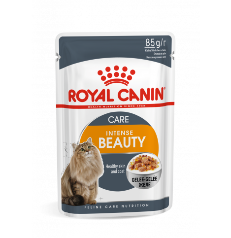 Royal Canin Intense Beauty (в желе) Консервированный корм для взрослых кошек (мелкие кусочки в желе), 85г