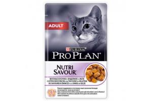 PRO PLAN NUTRISAVOUR ADULT Консервированный корм для взрослых кошек, с индейкой в желе, 85г