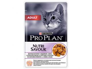 PRO PLAN NUTRISAVOUR ADULT Консервированный корм для взрослых кошек, с индейкой в желе, 85г