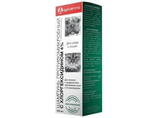 Apicenna Шампунь противомикробный с хлоргексидином 4%, 150 мл