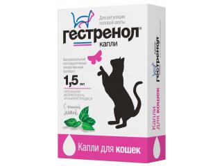 Гестренол, капли для кошек с кошачьей мятой, фл. 1,5 мл