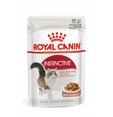 Royal Canin Instinctive (в соусе) Консервированный корм для взрослых кошек (мелкие кусочки в соусе), 85г