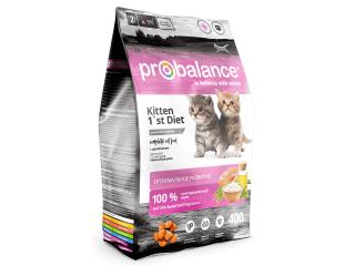 Probalance Сухой корм для котят "1`st Diet Kitten", 400г