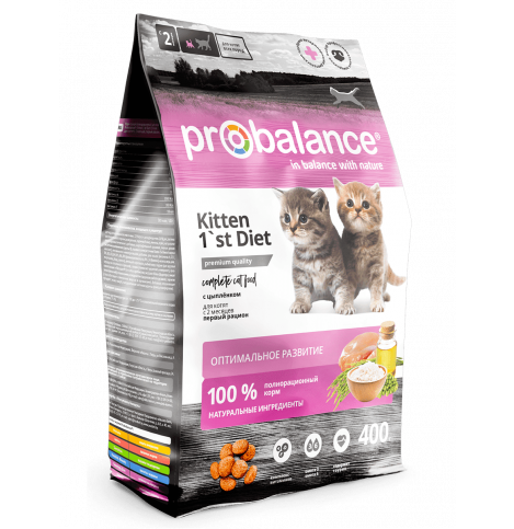 Probalance Сухой корм для котят "1`st Diet Kitten", 400г