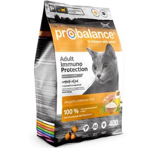 Probalance Сухой корм для кошек  "Immuno Protection" с курицей и индейкой, 400г