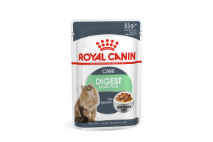 Royal Canin Digest Sensitive (в соусе) Консервированный корм для взрослых кошек (мелкие кусочки в соусе), 85г