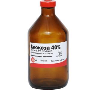 Глюкоза 40%, раствор для инъекций, фл. 100 мл