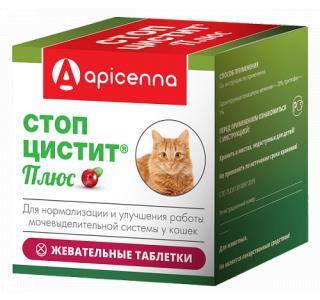 Стоп-цистит Плюс для кошек, жевательные таблетки 500 мг, уп. 30 табл.