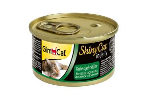 GimCat ShinyCat консервы для кошек из цыпленка с ягненком 70г