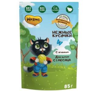 Мнямс Влажный корм  Нежные кусочки с ягненком для котят "Фермерская ярмарка" 85г