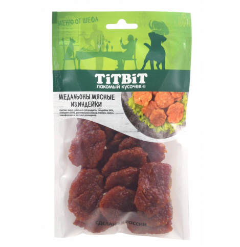 TiTBiT Медальоны мясные из индейки Меню от Шефа 80 г